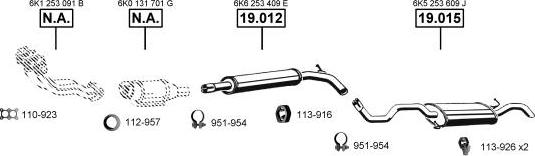 Asmet SE191135 - Система випуску ОГ autocars.com.ua