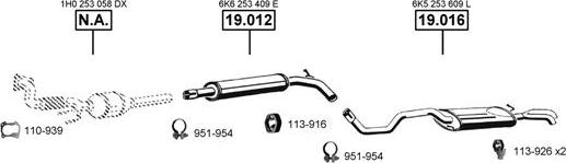 Asmet SE191160 - Система випуску ОГ autocars.com.ua