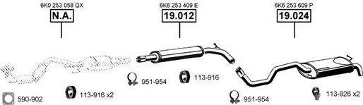 Asmet SE191435 - Система випуску ОГ autocars.com.ua