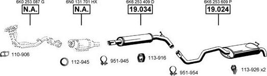 Asmet SE191570 - Система випуску ОГ autocars.com.ua