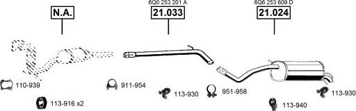 Asmet SE191675 - Система випуску ОГ autocars.com.ua