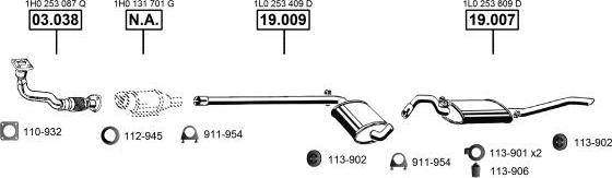 Asmet SE193220 - Система випуску ОГ autocars.com.ua