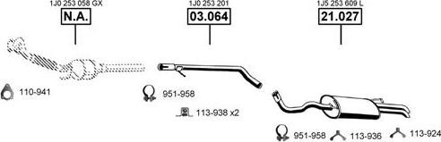 Asmet SE193400 - Система випуску ОГ autocars.com.ua