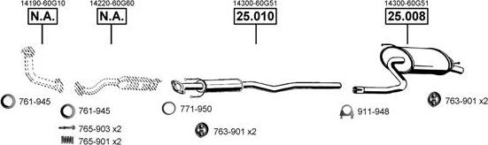 Asmet SU250450 - Система випуску ОГ autocars.com.ua