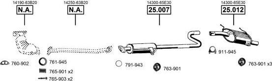 Asmet SU251585 - Система випуску ОГ autocars.com.ua