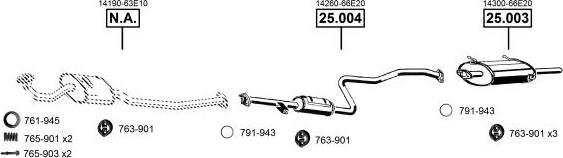 Asmet SU251660 - Система випуску ОГ autocars.com.ua