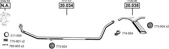 Asmet TO200450 - Система випуску ОГ autocars.com.ua