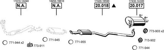 Asmet TO201665 - Система випуску ОГ autocars.com.ua