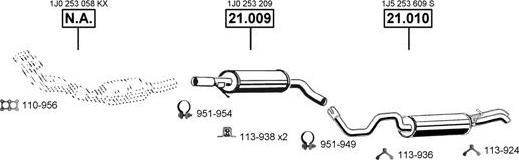 Asmet VA030540 - Система выпуска ОГ avtokuzovplus.com.ua