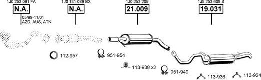 Asmet VA030550 - Система випуску ОГ autocars.com.ua