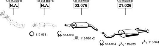 Asmet VA030570 - Система випуску ОГ autocars.com.ua