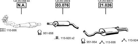 Asmet VA030600 - Система випуску ОГ autocars.com.ua