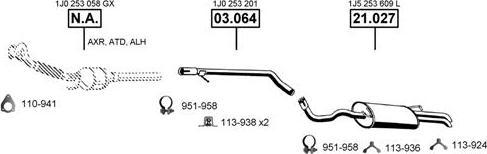 Asmet VA030660 - Система випуску ОГ autocars.com.ua