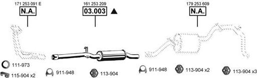 Asmet VA030800 - Система випуску ОГ autocars.com.ua