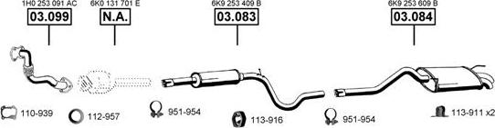 Asmet VA030915 - Система випуску ОГ autocars.com.ua