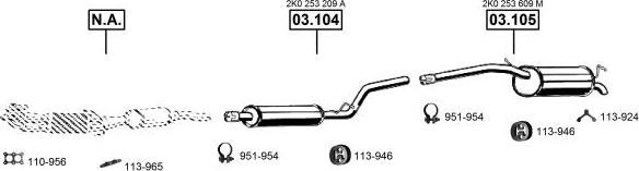 Asmet VA030925 - Система випуску ОГ autocars.com.ua