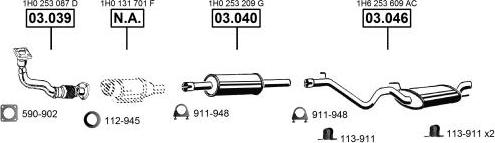 Asmet VA032020 - Система випуску ОГ autocars.com.ua