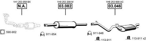 Asmet VA032030 - Система випуску ОГ autocars.com.ua