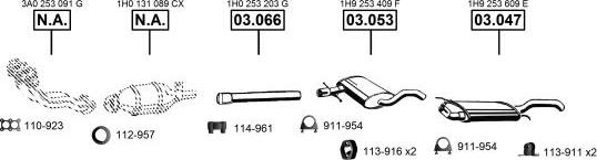 Asmet VA032230 - Система випуску ОГ autocars.com.ua