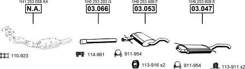 Asmet VA032235 - Система випуску ОГ autocars.com.ua