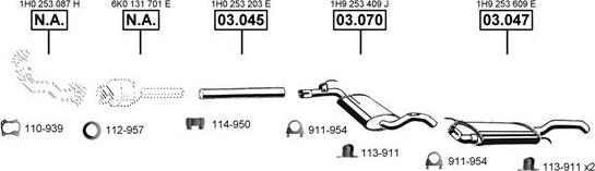 Asmet VA032265 - Система випуску ОГ autocars.com.ua