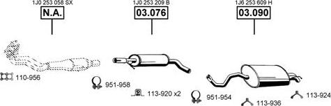 Asmet VA032470 - Система випуску ОГ autocars.com.ua