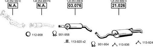 Asmet VA032630 - Система випуску ОГ autocars.com.ua
