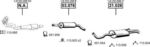 Asmet VA032660 - Система випуску ОГ autocars.com.ua