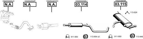 Asmet VA032750 - Система випуску ОГ autocars.com.ua