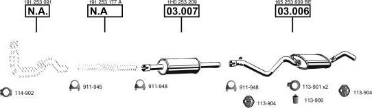 Asmet VA033010 - Система випуску ОГ autocars.com.ua