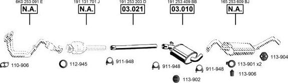 Asmet VA033040 - Система випуску ОГ autocars.com.ua