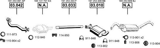 Asmet VA033095 - Система випуску ОГ autocars.com.ua