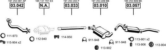 Asmet VA033105 - Система випуску ОГ autocars.com.ua