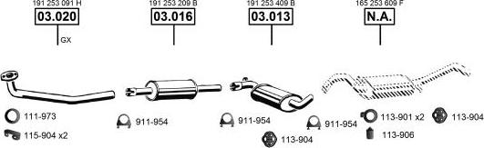 Asmet VA033125 - Система випуску ОГ autocars.com.ua