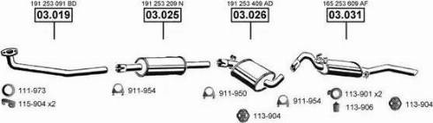 Asmet VA033145 - Система випуску ОГ autocars.com.ua