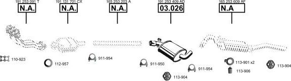 Asmet VA033215 - Система випуску ОГ autocars.com.ua