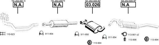 Asmet VA033225 - Система випуску ОГ autocars.com.ua