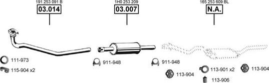 Asmet VA033250 - Система випуску ОГ autocars.com.ua