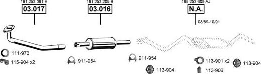 Asmet VA033260 - Система випуску ОГ autocars.com.ua
