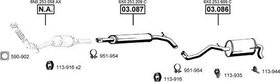 Asmet VA033580 - Система выпуска ОГ avtokuzovplus.com.ua