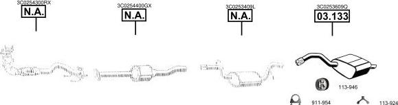 Asmet VA033910 - Система випуску ОГ autocars.com.ua