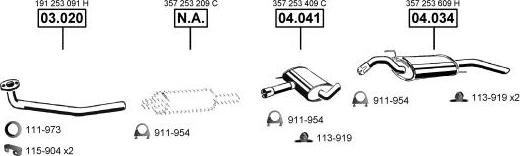 Asmet VA033965 - Система випуску ОГ autocars.com.ua