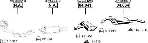 Asmet VA033975 - Система випуску ОГ autocars.com.ua