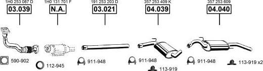 Asmet VA033990 - Система випуску ОГ autocars.com.ua