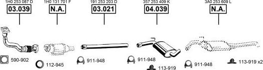 Asmet VA033995 - Система випуску ОГ autocars.com.ua