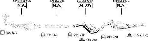 Asmet VA034000 - Система випуску ОГ autocars.com.ua