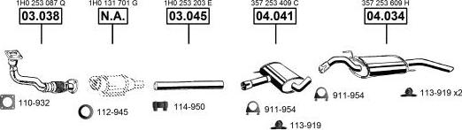 Asmet VA034005 - Система випуску ОГ autocars.com.ua