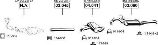 Asmet VA034015 - Система випуску ОГ autocars.com.ua