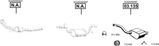 Asmet VA034031 - Система випуску ОГ autocars.com.ua