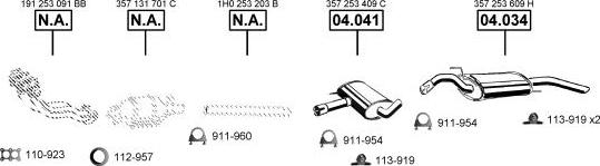 Asmet VA034095 - Система випуску ОГ autocars.com.ua